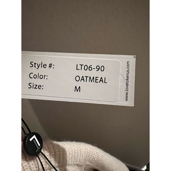 Love Token Ivory Ribbed Knit Rabbit Fur Trim Off The Shoulder Sweater Size M - Picture 6 of 7